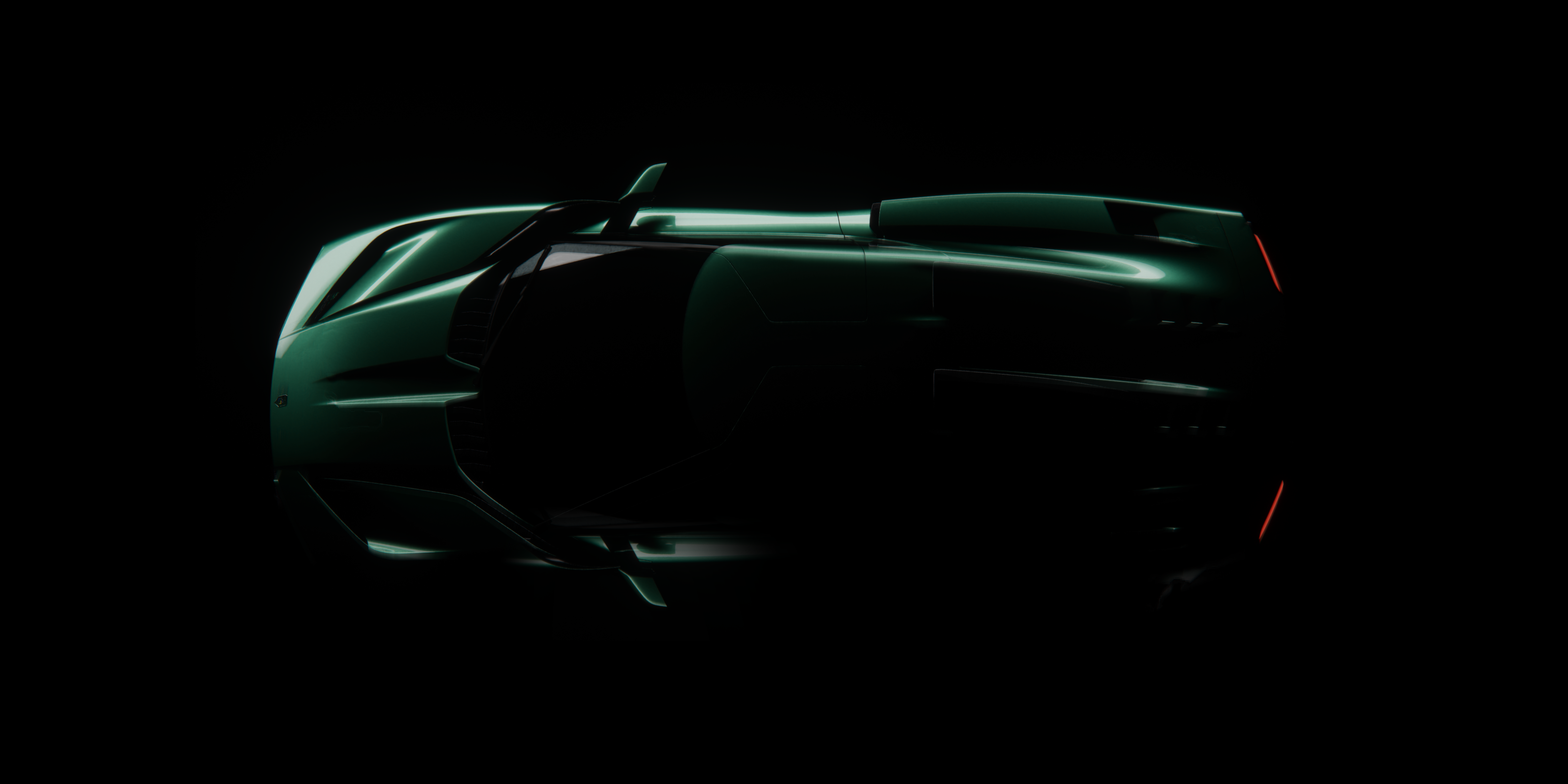 A dark top-down view of the green Giamaro Albor.